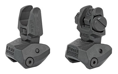 FAB DEF POLY FLIP-UP SIGHT SET BLK