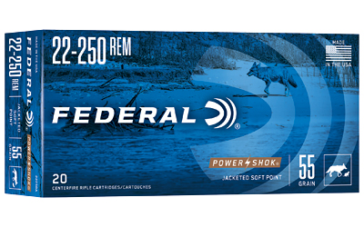 FED PWRSHK 22-250REM 55GR SP 20/200