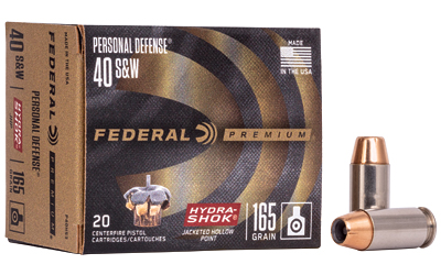 FED HYDRA-SHOK 40S&W 165GR 20/500