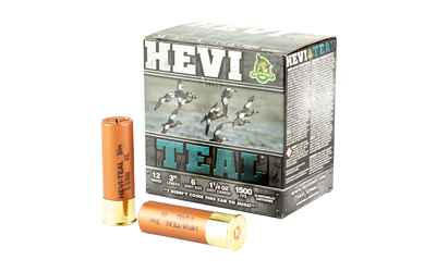 HEVI TEAL 12GA 3″ #6 25/250