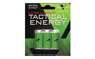 VIRIDIAN CR123A LITH BATTERY 3PK