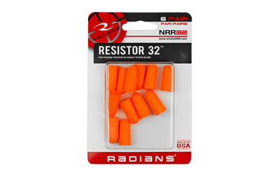 RADIANS RESISTOR EARPLUG 6 PAIRS