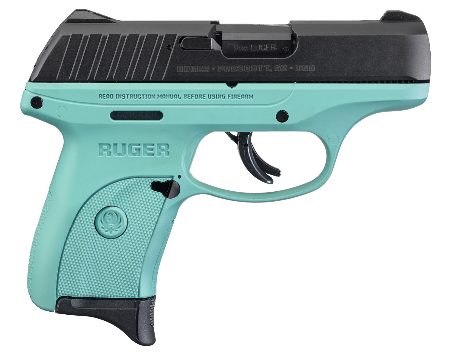 EC9S 9MM BLK/TURQUOISE 7+1 FS