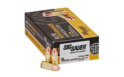 SIG AMMO 9MM 115GR FMJ 50/500