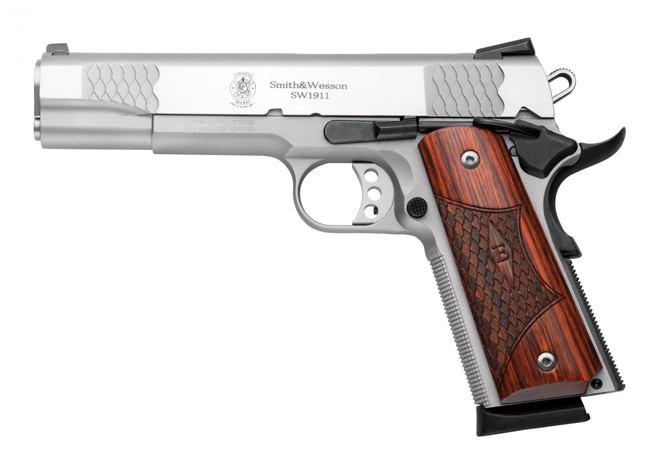 SW1911 45ACP 5″ SS/WD E-SERIES