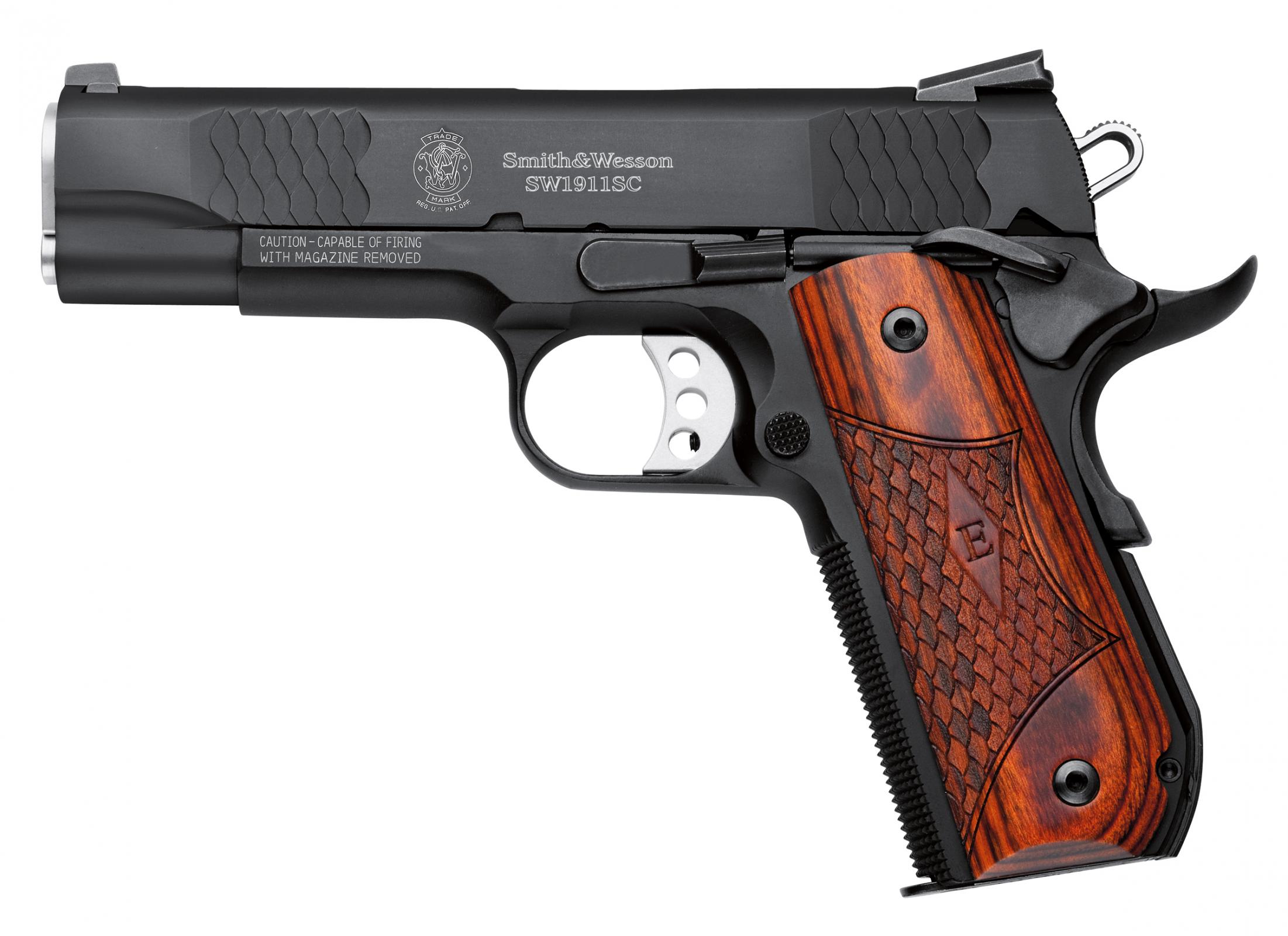 SW1911SC 45A 4.25″ BL NS E-SER