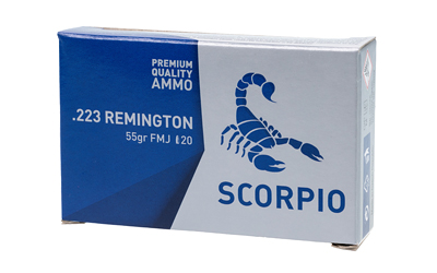 SCORPIO AMMO 223REM 55GR FMJ 20/1000