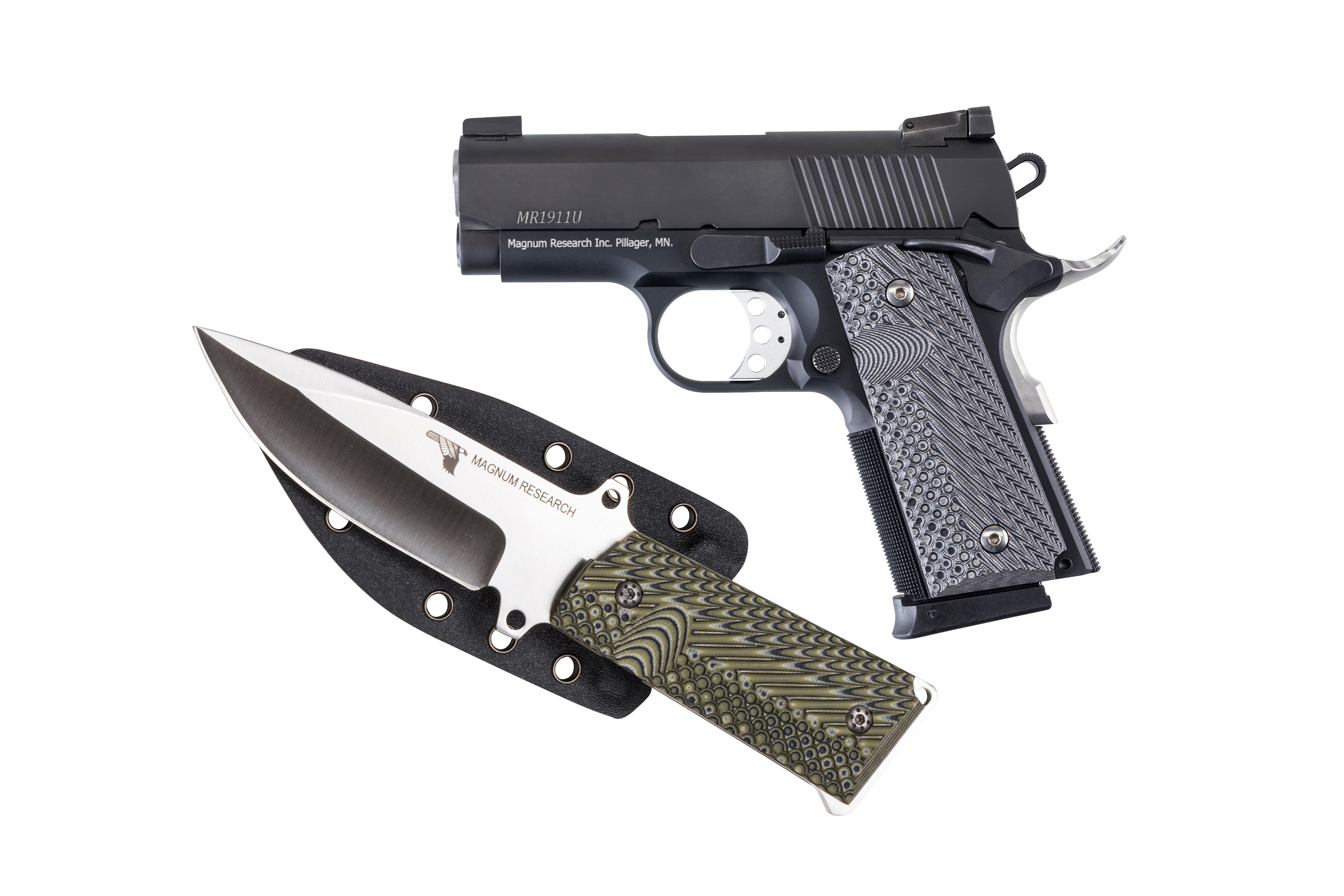 DE 1911 45ACP 3″ BK W/KNIFE