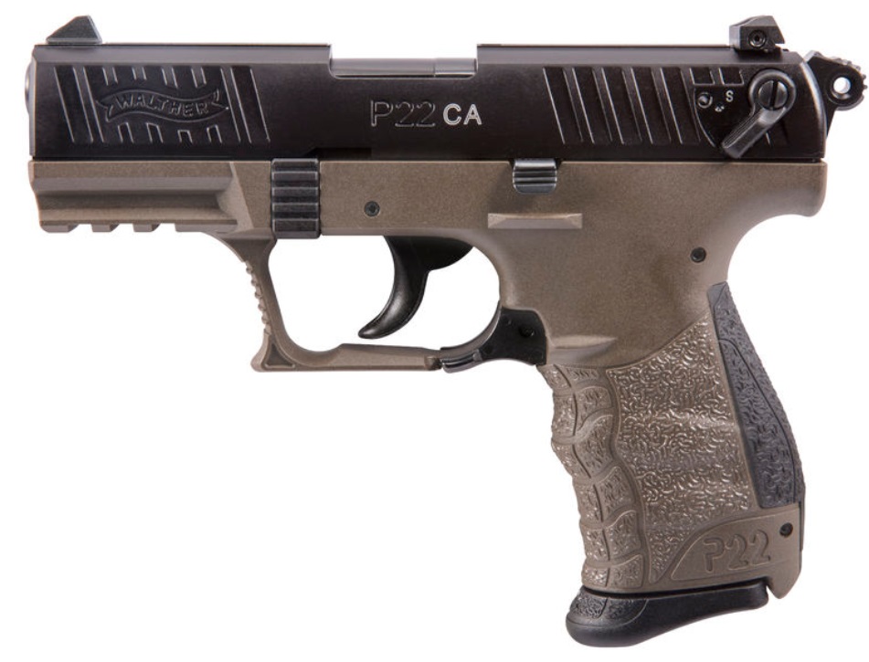 P22 22LR BLK/FDE 10+1 3.4″ CA