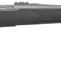 Mossberg 28005 Patriot Synthetic 243 Win 5+1 22″ Fluted Barrel w/Recessed Match Crown, Cerakote  Stainless Steel, Spiral-Fluted Bolt, Synthetic Stock, Drop Box Magazine, Adjustable LBA Trigger