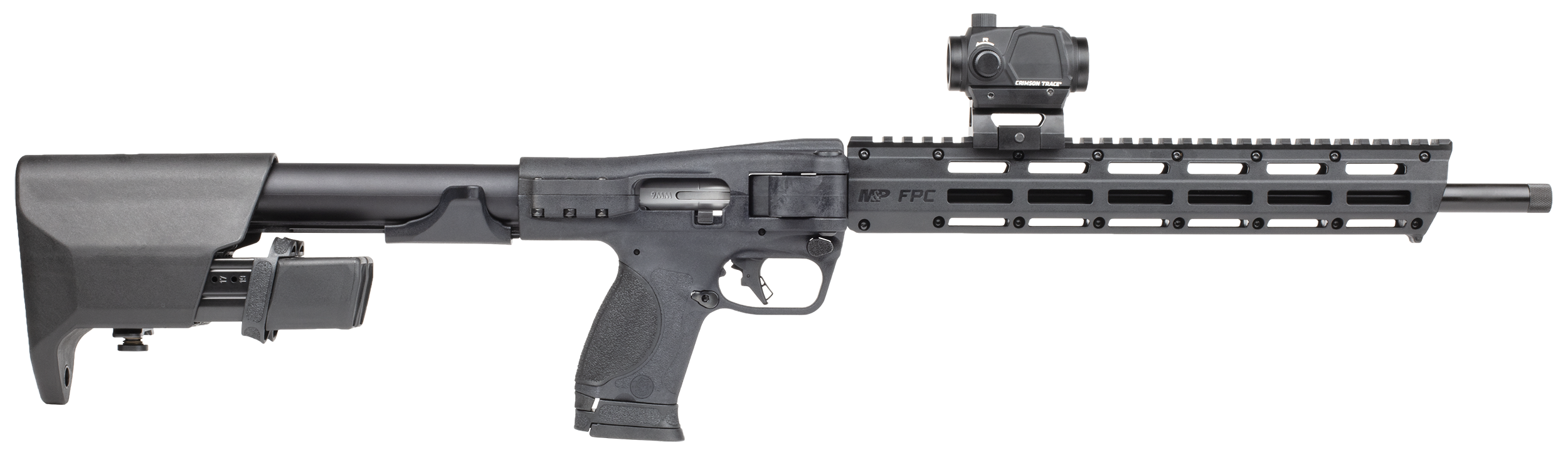 Smith & Wesson 14377 M&P FPC  9mm Luger 23+1 16.25″ Black Oxide Black Anodized Receiver 15″ M-LOK Handguard Polymer Stock M&P w/Interchangeable Palmswells Grip