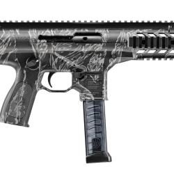 Beretta USA JPMXSTG30 PMXs  9mm Luger 30+1 (2) 6.90″ Threaded Barrel, Limited Edition Black & Gray Tiger Stripe, QD End Plate, Picatinny Handguard, Ambidextrous Controls