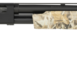 Mossberg 54321 500  20 Gauge 5+1 24″ Vent Rib Barrel, Black Parkerized Barrel/Receiver, Realtree Max-4 Flex Stock, Fiber Optic Sight, Manual Safety