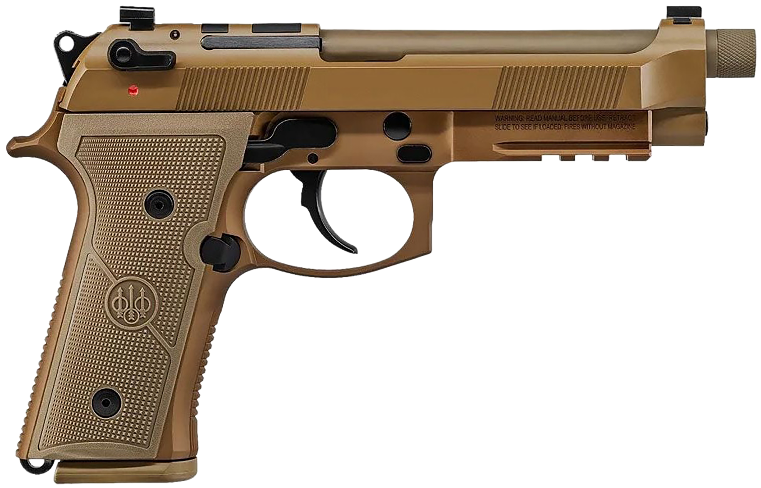 Beretta USA JS92QM9A4M15 M9A4 Centurion 9mm Luger 4.80″ Barrel 15+1, Flat Dark Earth Cerakote Polymer Frame, Serrated Steel Optic Cut Slide, Polymer Grip & Decocker Only Safety