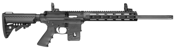 Smith & Wesson 10205 M&P15-22 Sport Performance Center 22 LR Caliber with 10+1 Capacity, 18″ Threaded Barrel, Matte Black Metal Finish & Adjustable Vltor Black Synthetic Stock Right Hand