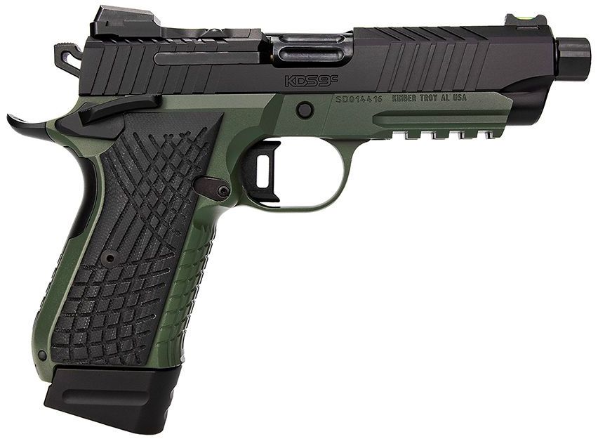 Kimber Mfg.,inc 3100022 KDS9C TFS 9mm 15+1 18+1 4.60″ Ranger Green/ Black Front and Rear Serrations Stainless Steel G-10 Grip