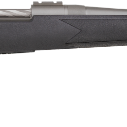 Mossberg 28010 Patriot  30-06 Springfield 5+1 22″ Fluted Barrel w/Recessed Match Crown, Cerakote Stainless Steel, Spiral-Fluted Bolt, Synthetic Stock, Drop Box Magazine, Adjustable LBA Trigger