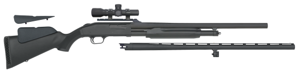 Mossberg 58244 500 Field/Deer 12 Gauge 5+1 3″ 28″ Vent Rib/24″ Slugster Barrels, Blued Metal Finish, Synthetic Dual Comb Stock,  Includes Accu-Set Chokes & 2.5x20mm Scope