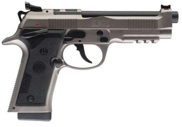 Beretta USA J92XPCO21 92X PCO Full Size Frame 9mm Luger 15+1 4.90″ Black Barrel, Gray Nistan Optic Ready/Serrated Steel Slide & Frame w/Beavertail & Picatinny Rail