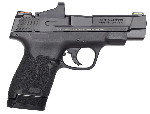 Smith & Wesson 11786 Performance Center M&P Shield M2.0 9mm Luger 4″ 7+1,8+1 Matte Black Black Armornite Stainless Steel Slide Black Polymer Grip (Optic Ready)