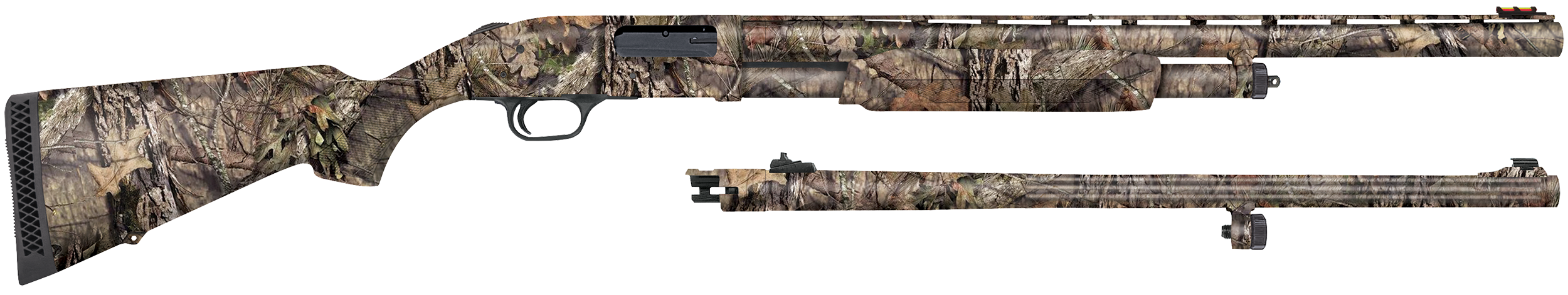 Mossberg 53270 500 Combo Turkey/Deer 12 Gauge 5+1 3″ 24″ Vent Rib/24″ Slugster Barrels, Dual Extractors, Overall Mossy Oak Break-Up Country, Synthetic Stock, Includes XX-Full Choke