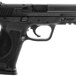 Smith & Wesson LE 11518 M&P 9 M2.0 
9mm Luger Double 4.25″ 17+1 Black Interchangeable Backstrap Grip Black Stainless Steel Slide