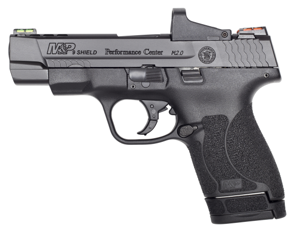 Smith & Wesson 11788 M&P Performance Center Shield M2.0 9mm Luger 4″ Ported Barrel 7+1 Or 8+1 , Black Polymer Frame , Ported/Optic Cut Armornite Stainless Steel , Includes Red Dot , No Manual Safety