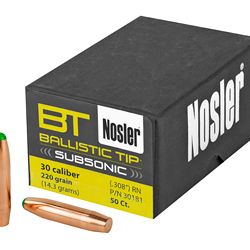 NOSLER 30 CAL 220GR 50CT