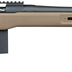 Mossberg 28148 Patriot LR Tactical 6.5 PRC 10+1 22″ Matte Blued Threaded Bull Barrel, Matte Blued Picatinny Rail MDT Oryx Tactical M-LOK Flat Dark Earth Synthetic Stock, Right Hand