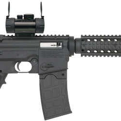 Mossberg 37232 715T Flat Top Tactical Full Size 22 LR 10+1 16.25″ Barrel, Blued Metal Finish & A2 Adjustable Black Synthetic Stock Right Hand Includes Red Dot