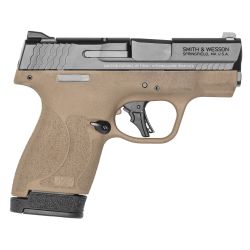 S&W SHIELD PLS 9MM 3.1″ 13RD FDE/BLK