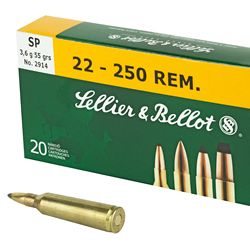 S&B 22-250 55GR SP 20/500