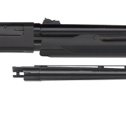 Mossberg 54330 500 Bantam Field/Deer 20 Gauge 5+1 22″ Vent Rib with Dual Bead Sights Barrel/24″ Fully Rifled with Adj Rifle Sights Barrel Blued Steel Rec Black 4 Position Flex Adjustable Stock