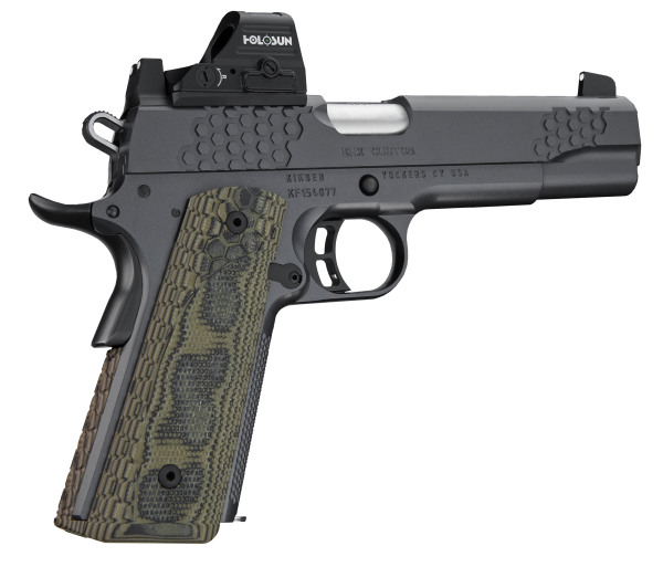 Kimber Mfg.,inc 3000434 KHX Custom (OI) 9mm 9+1 5″ Front Serrations Stainless Steel Slide Gray KimPro II G-10 Grip