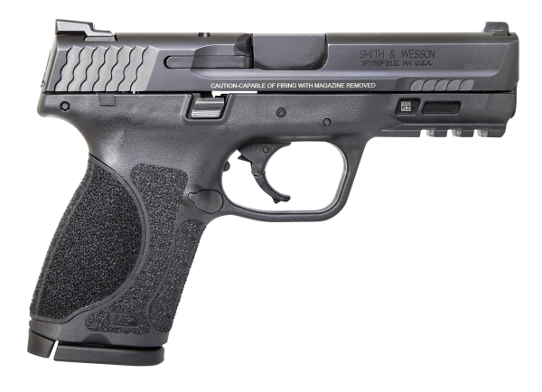 Smith & Wesson LE 12098 M&P 40 M2.0 Compact 40 Smith & Wesson (S&W) Double 4″ NTS 13+1 Black Interchangeable Backstrap Grip Black Polymer Frame Black Armornite Stainless Steel Slide