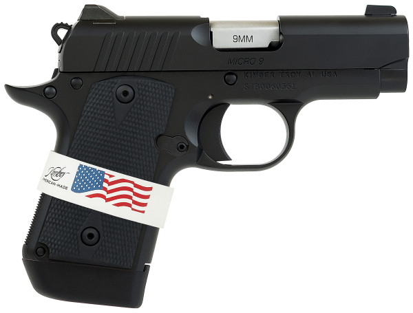 Kimber Mfg, Inc 3300244 Micro 9 Liberty Micro Frame 9mm Luger 7+1 3.15″ Stainless Ramped Barrel, KimPro II Black Serrated Stainless Steel Slide, Kimpro II Black Aluminum Frame w/Beavertail