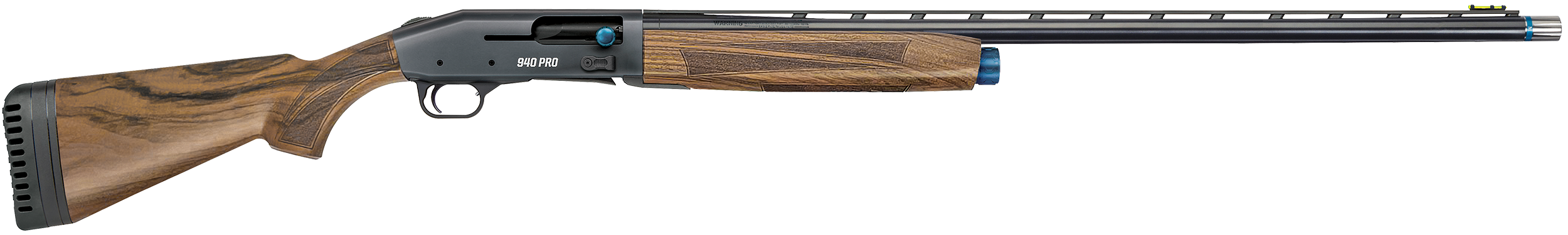 Mossberg 85147 940 Pro Sporting Full Size 12 Gauge Semi-Auto 3″ 4+1 30″ Gloss Blued Vent Rib Barrel, Tungsten Gray w/Blue Accents Stainless Steel Receiver, Adjustable Walnut Stock, Right Hand