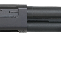 Mossberg 50659 590 Shockwave 12 Gauge 5+1 3″ 14.375″ Heavy Barrel, Blued Metal Finish, Dual Extractors, Drilled & Tapped Receiver, Corncob Forend w/Strap, Raptor Birdshead Grip Stock
