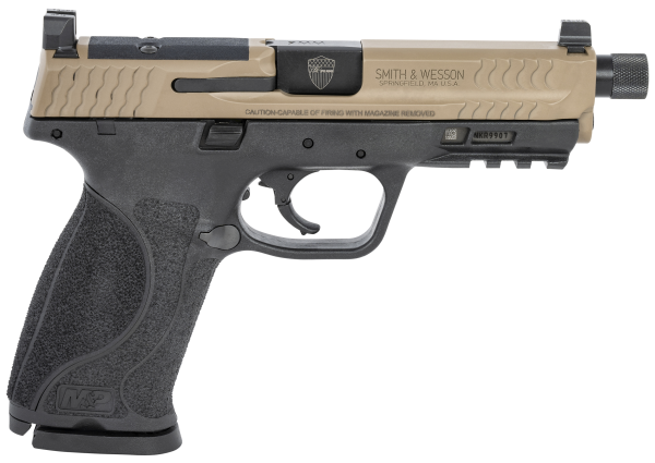 Smith & Wesson 13450 M&P M2.0 OR Spec Series Kit 9mm Luger 4.60″ 17+1 Black Polymer Frame Flat Dark Earth Stainless Steel Slide Black Interchangeable Backstrap Grip