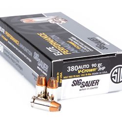 SIG AMMO 380ACP 90GR JHP 50/500