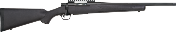 Mossberg 28231 Patriot Carbine 450 Bushmaster 5+1 18″ Matte Blued Threaded Bull Barrel, Matte Blued Drilled & Tapped Receiver, Fixed Black Synthetic Stock