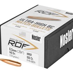 NOSLER RDF 6.5MM 140GR HPBT 100CT