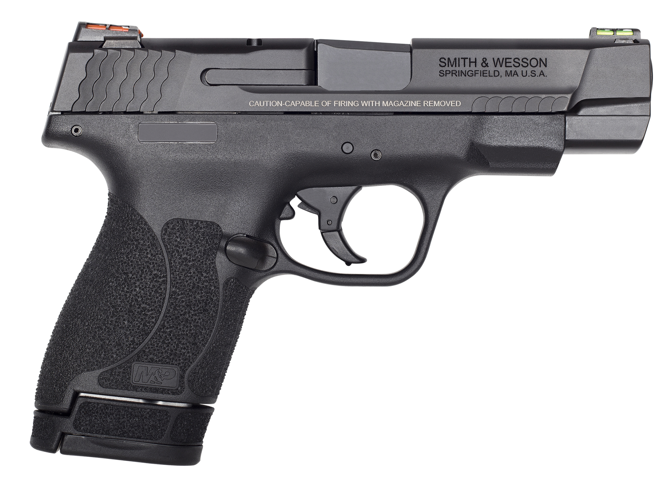 Smith & Wesson 11796 M&P Performance Center Shield M2.0 Micro-Compact Frame 40 S&W 6+1/7+1, 4″ Black Armornite Stainless Steel Barrel & Serrated Slide, Matte Black Polymer Frame, No Safety