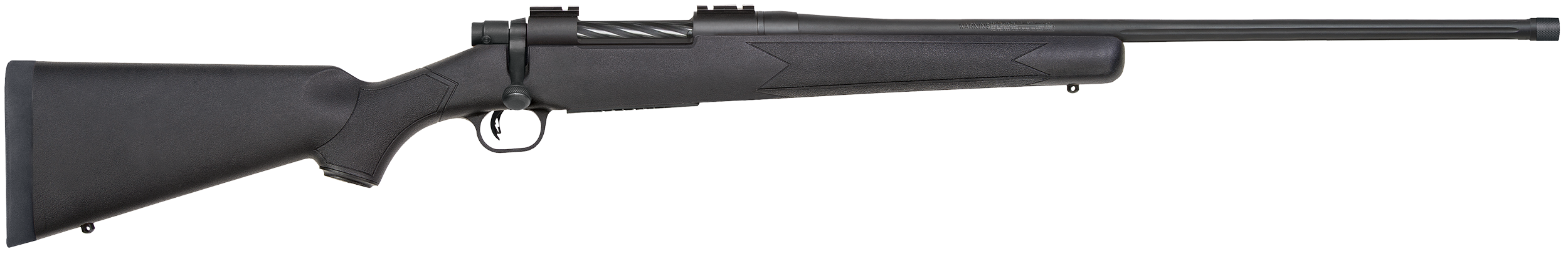 Mossberg 28131 Patriot  7mm Rem Mag 3+1 24″ Threaded/Fluted Barrel w/Recessed Match Crown, Matte Blued Metal Finish, Spiral-Fluted Bolt, Synthetic Stock, Drop Box Magazine, Adjustable LBA Trigger