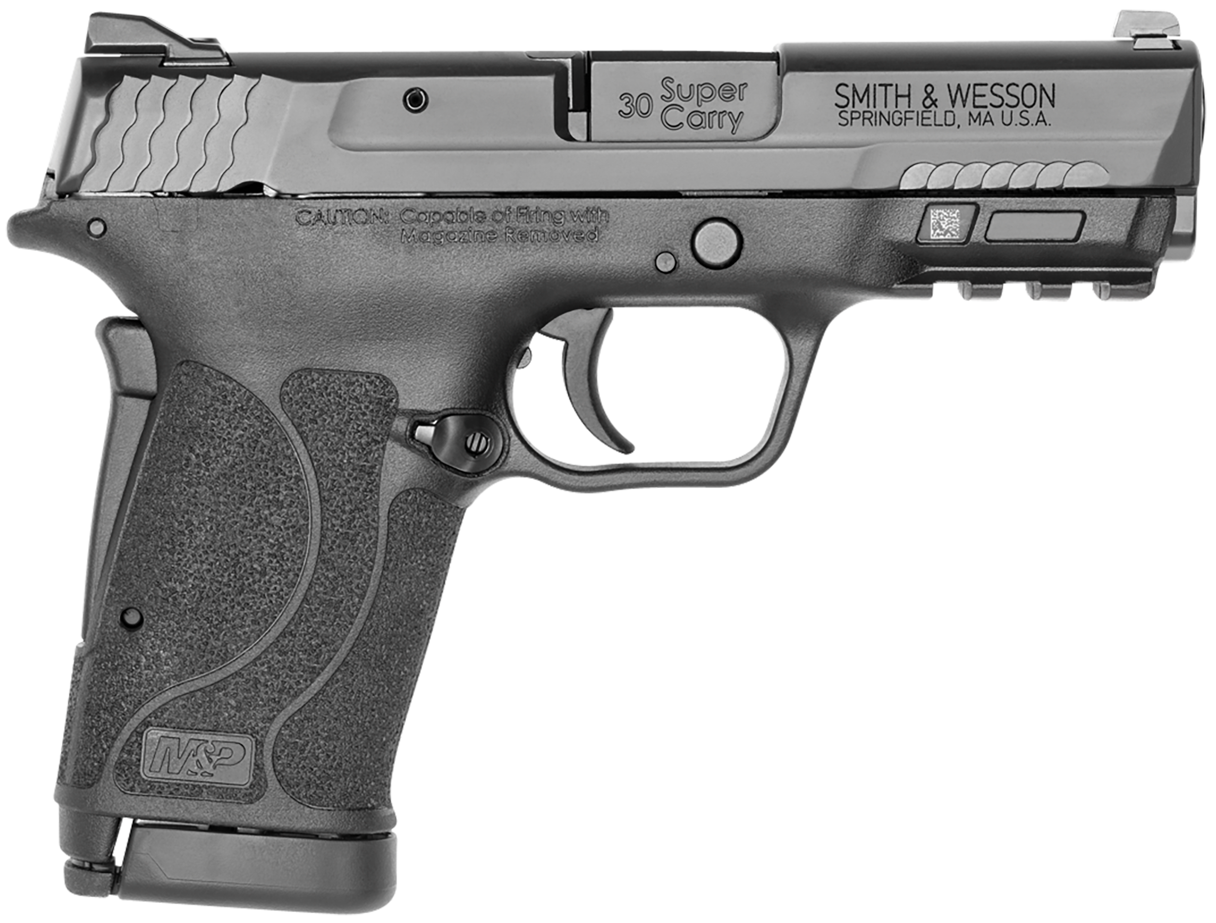 Smith & Wesson 13459 M&P M2.0 Shield EZ Micro-Compact Frame 30 Super Carry 10+1, 3.67″ Black Armornite Stainless Steel Barrel & Serrated Slide, Matte Black Polymer Frame w/Picatinny Rail, Grip Safety