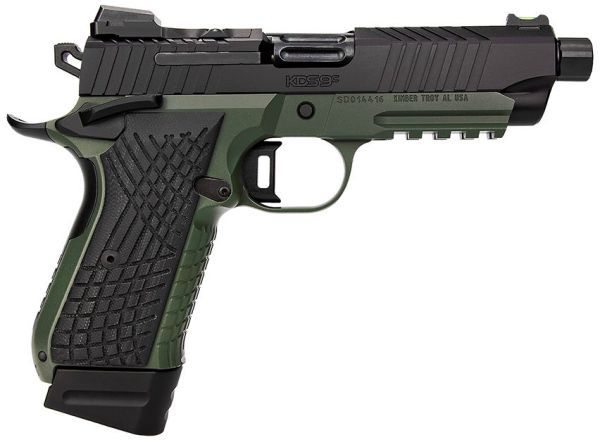 Kimber Mfg.,inc 3100022 KDS9C TFS 9mm 15+1 18+1 4.60″ Ranger Green/ Black Front and Rear Serrations Stainless Steel G-10 Grip