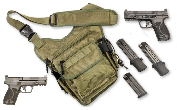 Smith & Wesson 13928 M&P M2.0 Compact Bug Out Bundle 9mm Luger 15+1(2)/23+1(2) 4″, Black, Polymer Frame With Picatinny Rail, Optic Cut Slide, Includes Bug Out Bag (No Manual Safety)