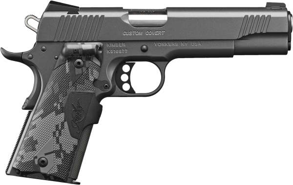Kimber Mfg.,inc 3000235 Custom  45 ACP 7+1 5″ Stainless Front Serrations Charcoal Gray/KimPro II Slide Charcoal Gray/KimPro II Crimson Trace Urban Camouflage Grip