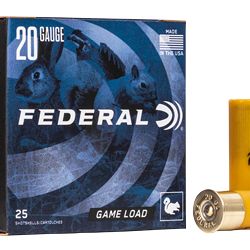 FED GAME LOAD 20GA 2 3/4″ #7.5 25/