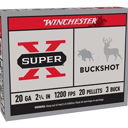 WIN SUPERX 20GA 2.75 #3BK 20PL 5/250